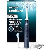 Philips Sonicare 5900 Series Electric Toothbrush - Next-Generation Sonicare Technology, Pressure Sensor, 6 Brushing Settings, SmarTimer, BrushPacer, 21-Day Runtime, Navy Blue, Model HX7133/02