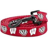 Wisconsin Badgers Collars and Leashes | Officially Licensed | Fits All Pets! (6 Foot Leash)