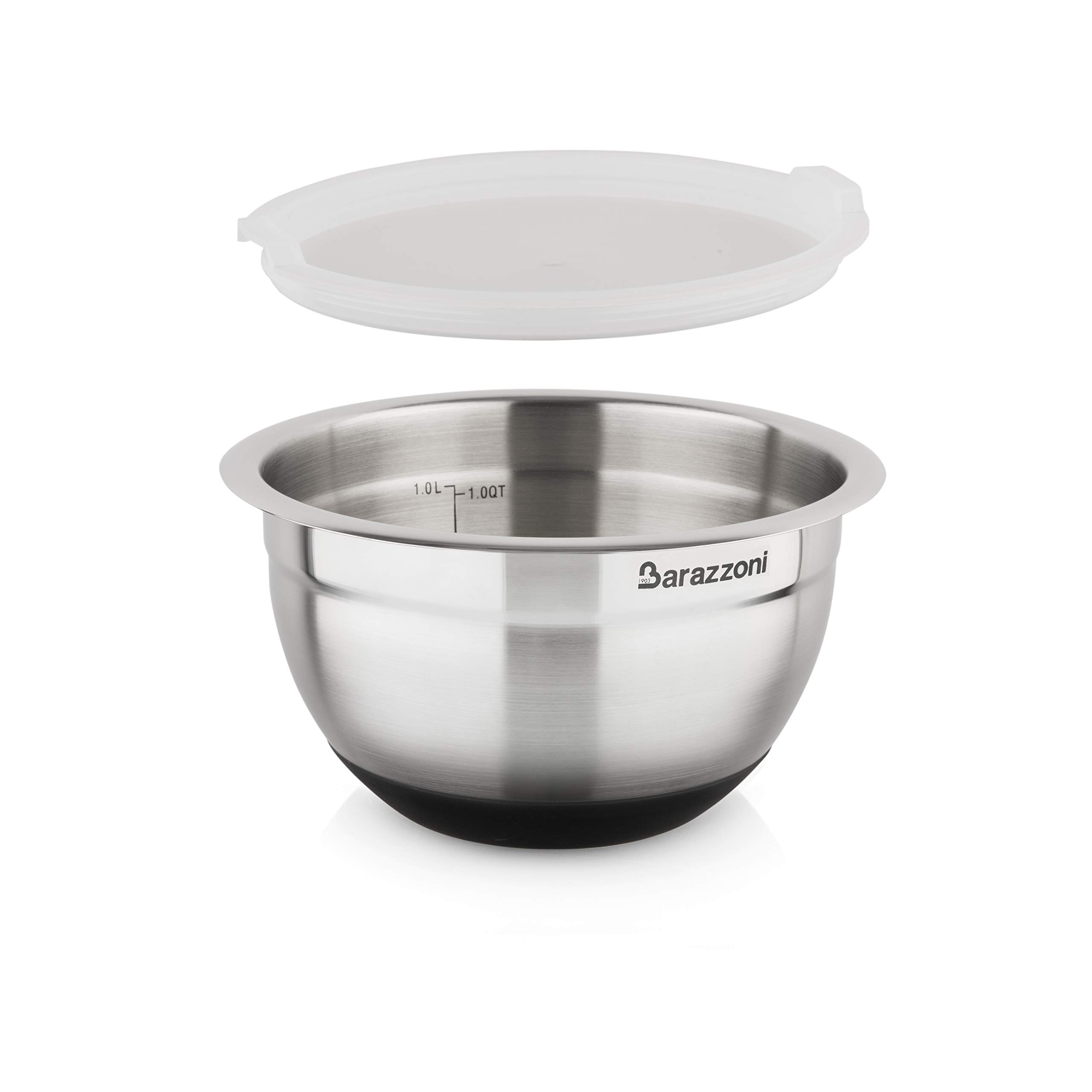 Barazzoni Bowl Stainless Steel 18/10 Diameter 16 cm x Height 9.6 cm C/Cop, 18/10 Silicone