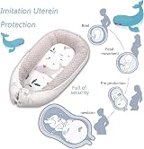 EAQ Baby Lounger Nest for Co Sleeping 0-12 Months 100% Cotton Fish view 2