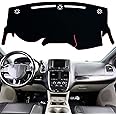 KEEGTBOX Dash Mat Cover Custom Interior Center Console Compatible with Dodge Grand Caravan 2011-2020 Fit for Chrysler Town and Country 2011-2016 Dashboard mat Covers Accessories (Red Trim)