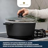 MasterClass KitchenCraft 28cm Glass Saucepan Lid with Steel Rim view 4