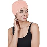 SAKUCHI Chemo Hats Solid Sleep Cap Women's Bamboo Soft Headwear Cancer Cap Chemo Headwear Women