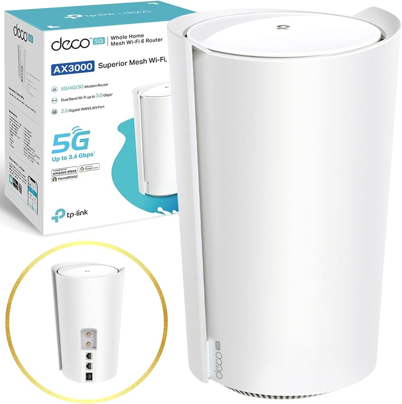 TP-Link Deco X50 5G AX3000 Mesh Wi-Fi Router with SIM Slot 2.5G Port