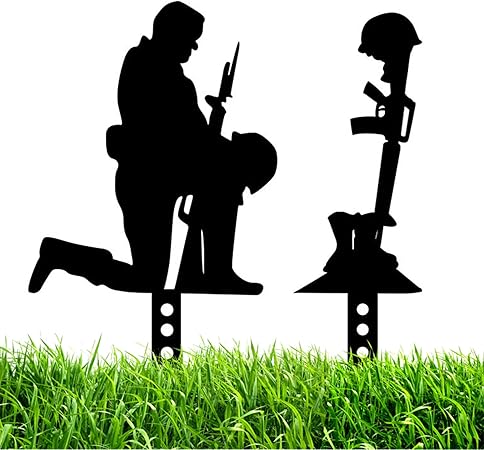 Yard Art Garden soldier Ornaments, Statue Decor Backyard Lawn ...