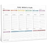 Weekly Planner - Weekly Planner Notepad Tear Off, To Do List Notepad | 52 Sheets, 8.5" x 11", Weekly Calendar for Women &amp; Man, Home, School &amp; Office, Colorful