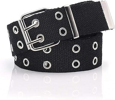 double eyelet canvas belt