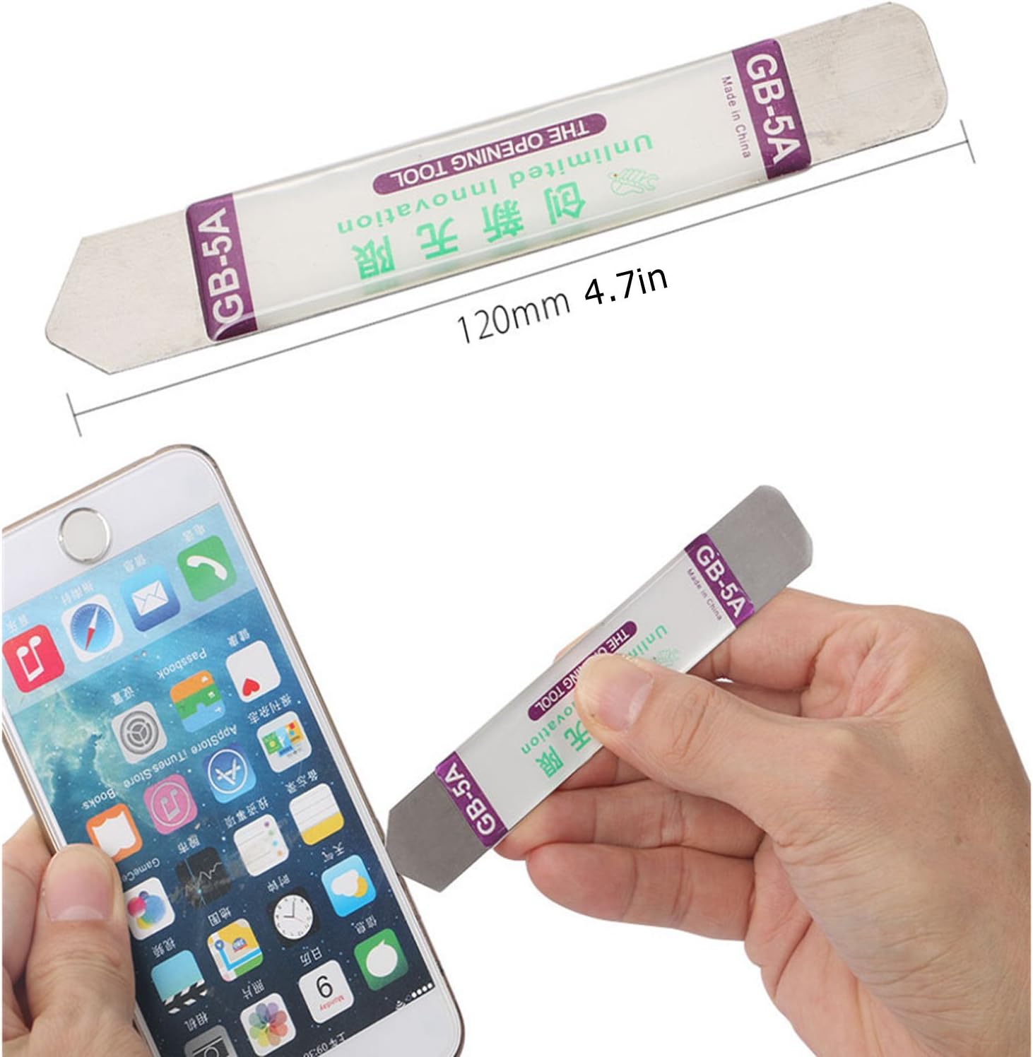 Pry Tool Kit, E·Durable Safe Non-Nylon and Ultrathin Steel Screen Opening Spudger Tool Repair Kit for Cell Phone, LCD, MacBook, Ipad, iPod, Tablet and More