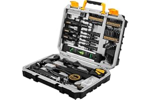 DEKOPRO 150 Piece Tool Set, General Household Hand Tool Kit, Home Repair Tool Kit with Plastic Toolbox Storage Case for DIY P