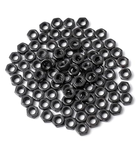 pouilzx M4 Carbon Steel Grade 8 Hexagon Hex Nut Black Carbon Steel