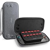 Spigen Klasden Pouch Version 2 Carrying Case for Nintendo Switch 2 (2025) Compact Travel Pouch with 12 Game Slots Rear Grip and G Hook - Charcoal Gray