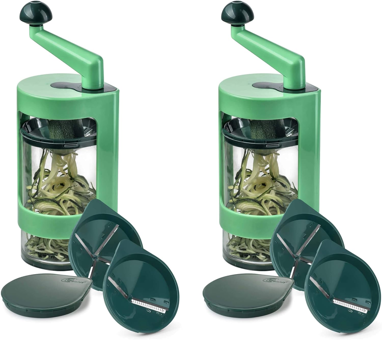 Genius Super Julietti Spiralschneider zum Gemüse schneiden – Gemüsespaghetti, Spiralen und Julienne
