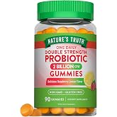 Nature's Truth Daily Probiotic Gummies | 2 Billion CFU | 90 Count | Raspberry Lemon Flavor | Non-GMO &amp; Gluten Free Supplement
