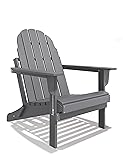 Folding Adirondack Chair - Durable HDPE Poly Lumber