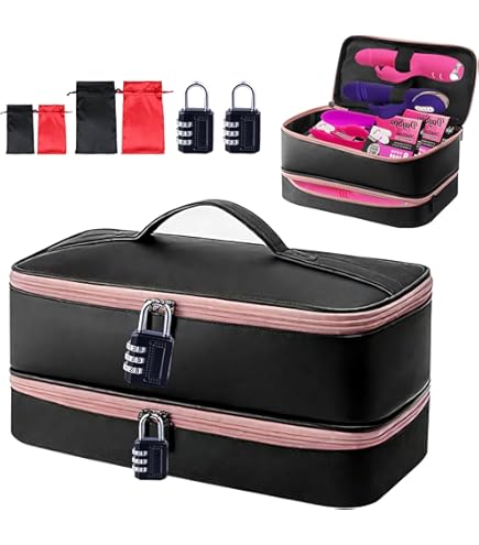 Amazon.com: Turesmith Sex Toy Storage Bag with 2 Password Locks 4