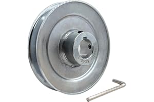 Saelno AB500-1 Single Groove Web Sheaves,v Belt Pulley 1 inch bore 5" OD,Motor Pulley Carbon Steel for A B 5L 4L V-Belts