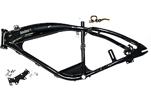 AMEBEE Bike Engine Heavy Duty Frame integrated Build-in Fuel Tank Fat Tyre Frame 0.8 Gallon 3.4L Gasoline Tank Motorized Bike to install 2 or 4 Stroke Bike Gas Engine (Black Heavy Duty, 26in 3.4L Mid Frame)
