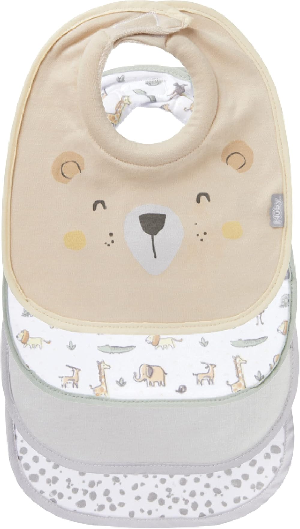 Nuby Snug and Dry Bibs Organic Cotton 4 Pack One Size