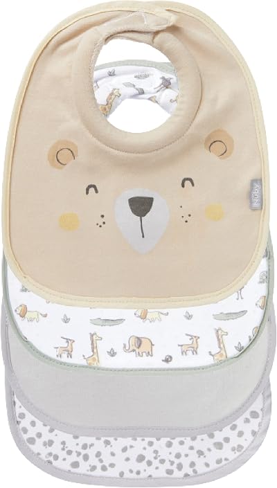 Nuby Snug and Dry Bibs Organic Cotton 4 Pack One Size