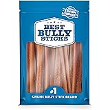 Best Bully Sticks 4 Inch All-Natural Bully Sticks for Dogs - 4” Fully Digestible, 100% Grass-Fed Beef, Grain and Rawhide Free