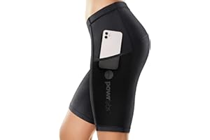 POWR LABS Padded Bike Shorts Women with Pockets, Comfortable Womens Bike Shorts, Cycling Shorts for Women