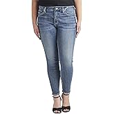 Silver Jeans Co. Women's Suki Mid Rise Skinny Leg Luxe Stretch Jeans