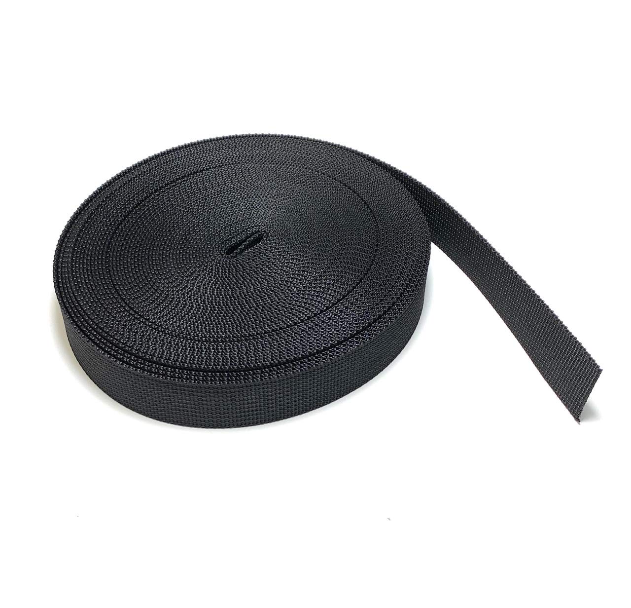 On1shelf 25mm Wide Black Nylon Heavy Duty Polypropylene Webbing Strap- 10m (25mm)