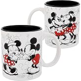 Jerry Leigh Mickey and Minnie Mouse Kissy Sketch 11oz. Mug