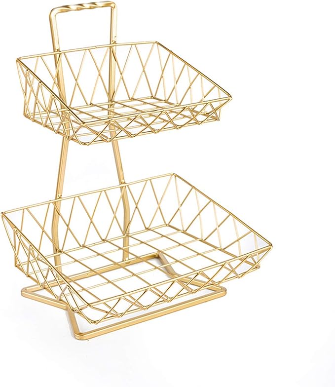 Küchenarbeitsplatte Obstschale 2-lagig Metall Obstkorb Obstschale Snack