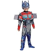 Optimus Prime Toddler Costume, Official Transformers Rise of the Beasts Muscle Padded Costume and Mask