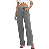ETTELO Womens Jeans High Waisted Straight Leg Loose Stretchy Lightweight Tummy Control Trendy Jeans for Women 2025