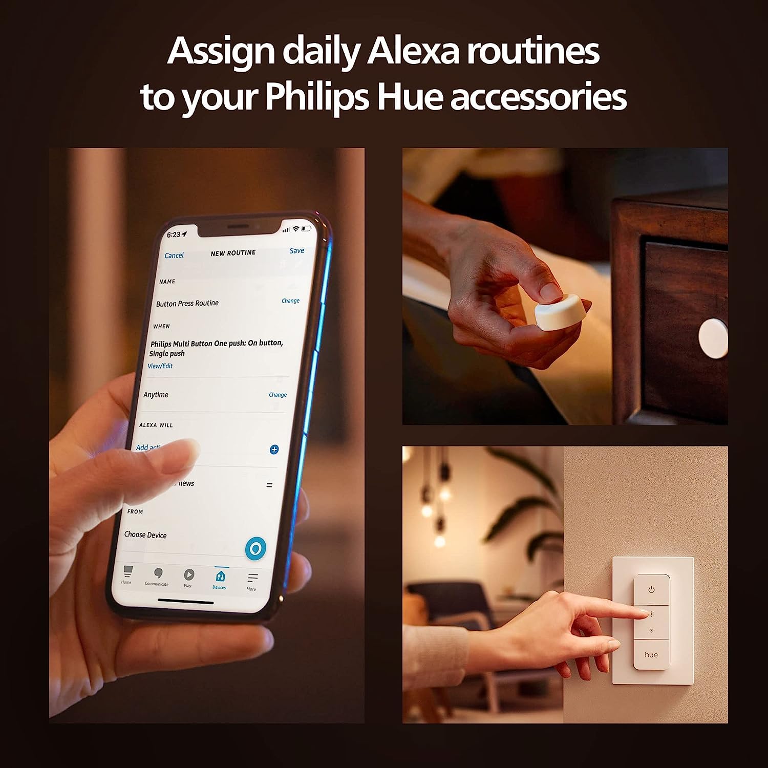 Philips Hue Smart Dimmer Switch with Remote, White - 1 Pack - Turns Hue Lights On, Off, Dims or Brightens - Requires Hue Bridge - Easy, No-Wire Installation - View 4