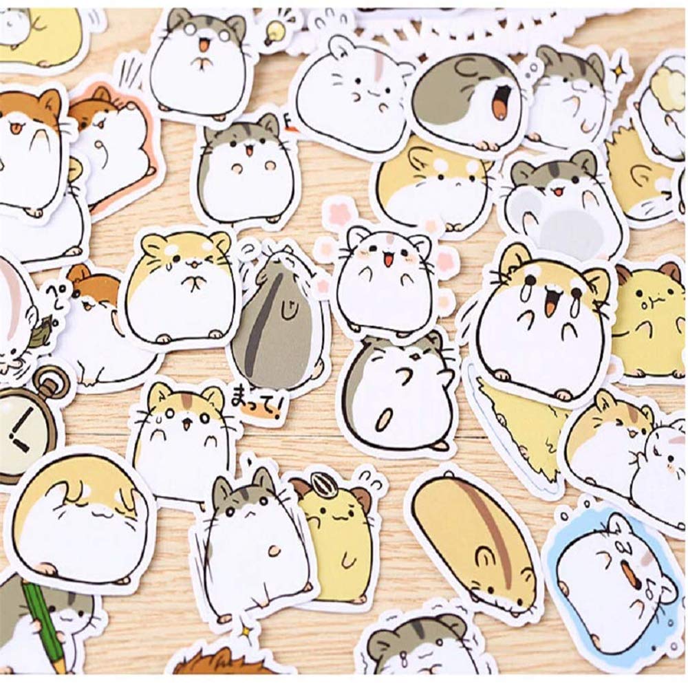 Scrapbooking Set of 28 Cute Hamster Stickers HD Stickers - Scrapbooking, Kawaii, Decoration, Customization, Creation, DIY, Handicrafts, Do It Yourself
