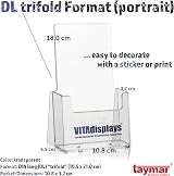 Taymar Flyer Stand Leaflet Holder DL Transparent 10.5 x 21.0 cm view 4
