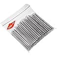 VAE·YI 100 pcs Splice Sleeves(2.6mm diam, 60mm Length) Fusion Fiber Optic Cable Heat Shrinks Tubing 304 Stainless Steel PE Clear Bare Optical Fiber Fusion Pipe hot melt Protection Tubes