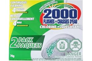 2000 Flushes Chlorine Automatic Toilet Bowl Cleaner - 2 pack 35g