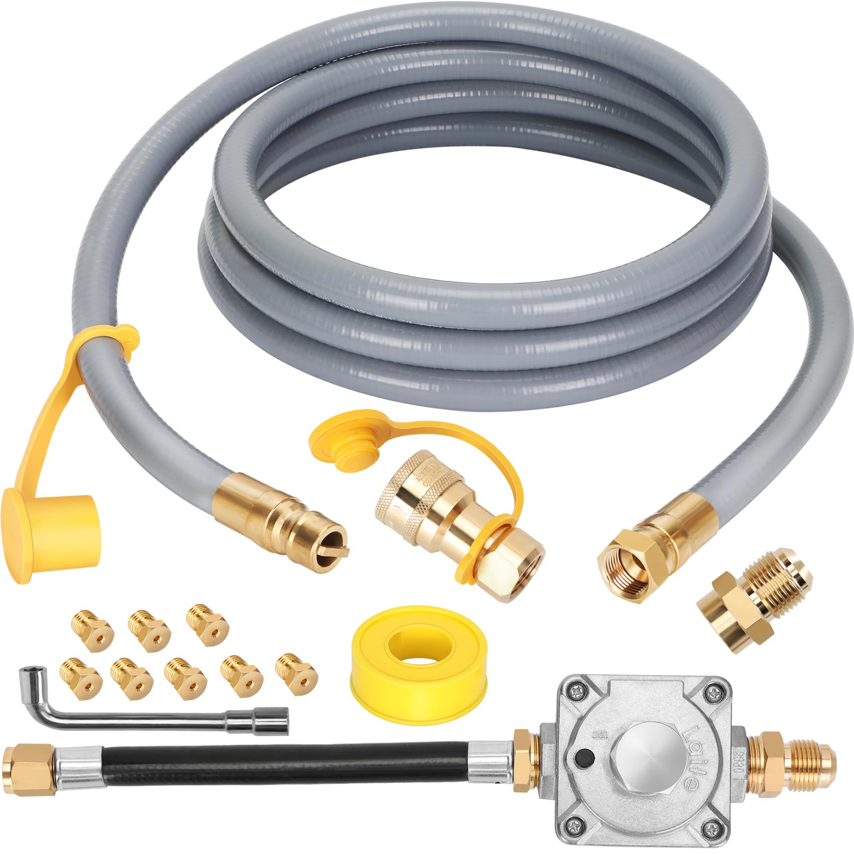 Photo 1 of Sobalai from Propane to Natural Gas Conversion Kit Compatible with Weber Genesis, Genesis II, Spirit, Spirit II Grill, 10FT Natural Gas Conversion kit for Weber Propane Grills