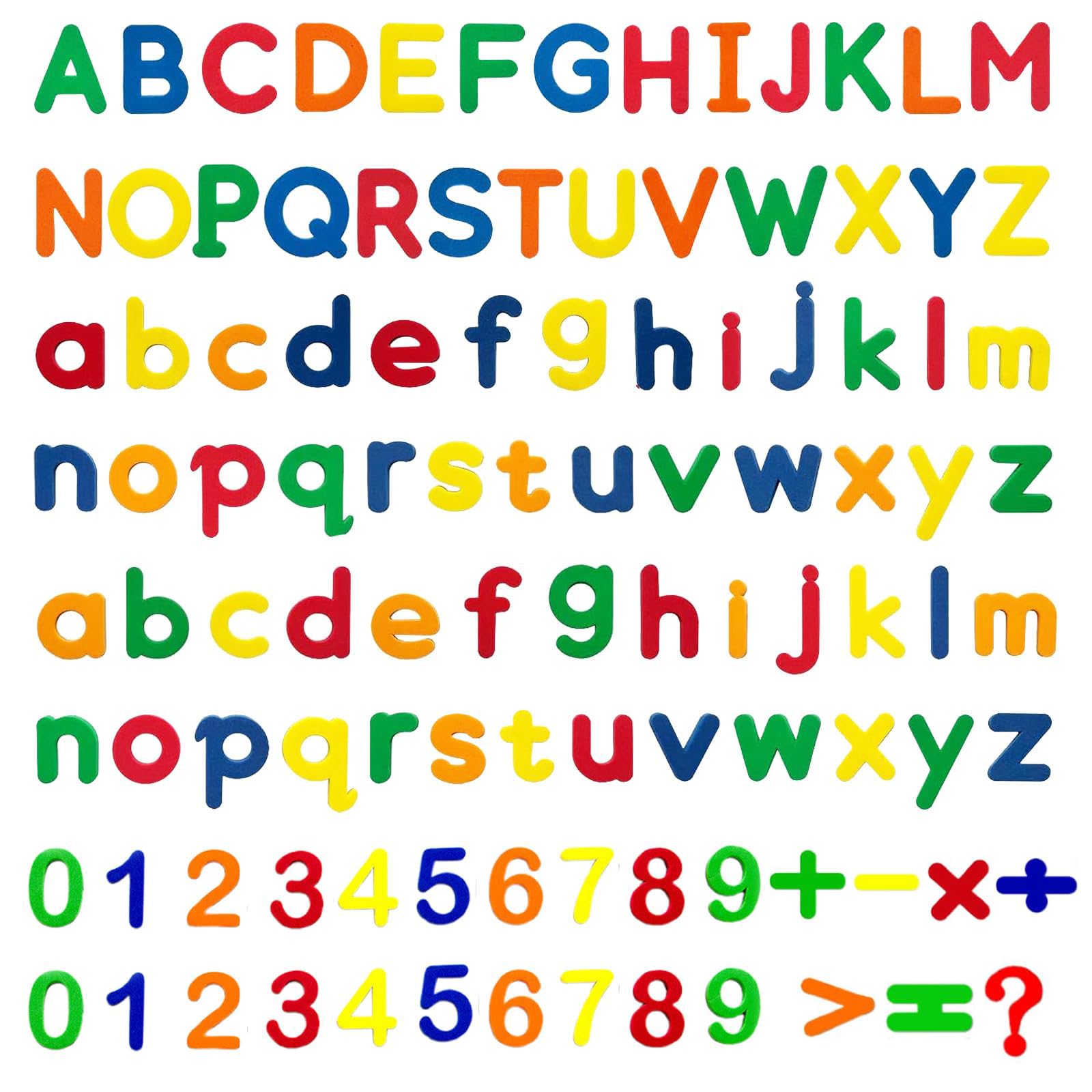 Magnetic Letters,105 PCS Colourful Magnetic Letters and Numbers for Aldults Fridge Magnets Educational Letter Decorations Spelling Learning Games for Home and Classroom Use