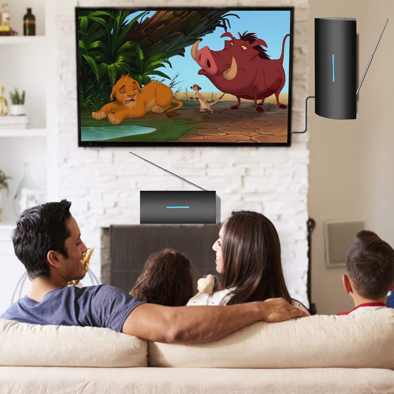 TV Antenna, 2021 Newest Digital HDTV Antenna, Indoor Outdoor HD Antenna 320 Miles 360° Reception Long Range Amplified Signal Booster for 4K 1080P Fire Stick Smart TV All Old Television 34ft Coax Cable: Home Audio & Theater