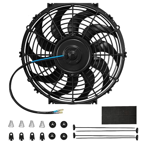 10 inch UNIVERSAL SLIM FAN PUSH PULL ELECTRIC RADIATOR COOLING 12V 80W 2400 RPM | UK