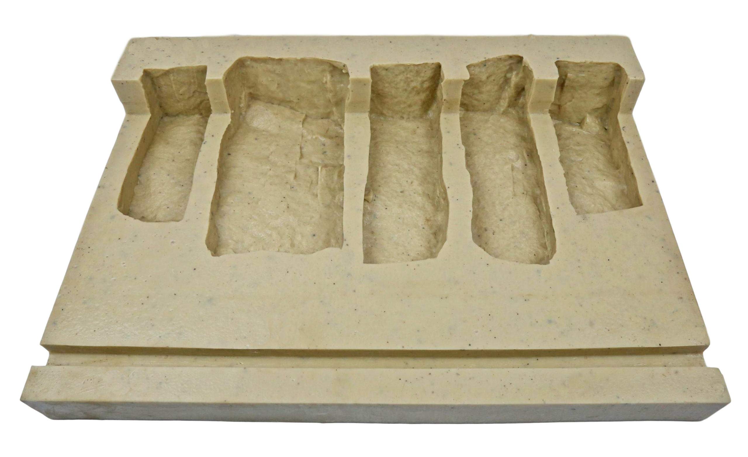 Veneer Stone Rubber Mold for Concrete or Plaster, Cliff Stone Corners, 23x16, Version 2, Recycled Material