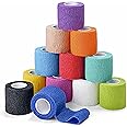 12Pack 2” x 5 Yards Self Adhesive Bandage Wrap, Elastic Self Breathable Self Adherent Wrap for Pets, Athletic Cohesive Bandage for First Aid