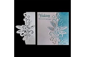 FAWENUCY Scrapbooking Die-Cuts for Card Making, Christmas Metal Cutting Dies, Paper Craft Punch Template, Background Embossing Stencils, DIY Album Décor (Dragonfly-15.5x9.3cm)