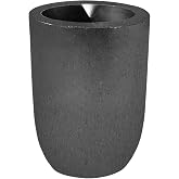 Nelyrho 3KG Graphite Crucible with Pouring Spout for Melting Metal | Silicon Carbide Crucible, Ideal for Melting, Casting &amp; Refining Aluminum, Gold, Silver, Copper &amp; Brass, 1800&deg;C/3272&deg;F