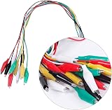Dolaso 10 Pcs Crocodile Clips Small Alligator Clips Test Leads 50cm 24AWG view 4