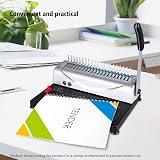 MAKEASY 21-Hole Binding Machine 450 Sheet A4/A5 with Starter Kit 100 PCs 3/8 view 6