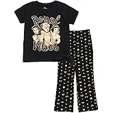 Disney Minnie Mouse Princess Girls Metallic Print T-Shirt and Flare Pants Toddler to Big Kid