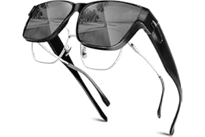 Each Cool Over-Glasses Polarized Driving Sunglasses – UV400 Daylight Glare Control, Wraparound Coverage, Wear Over Eyeglass F
