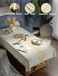 Colorigan Cotton Linen Rectangle Tablecloth Boho