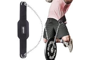 LARA STAR Dip Belt for Weightlifting, Weight Belt for Pull-Ups, Powerlifting, Squats, and Bodybuilding – Heavy-Duty Steel Chain, Neoprene Support, Lifts up to 650 lbs.